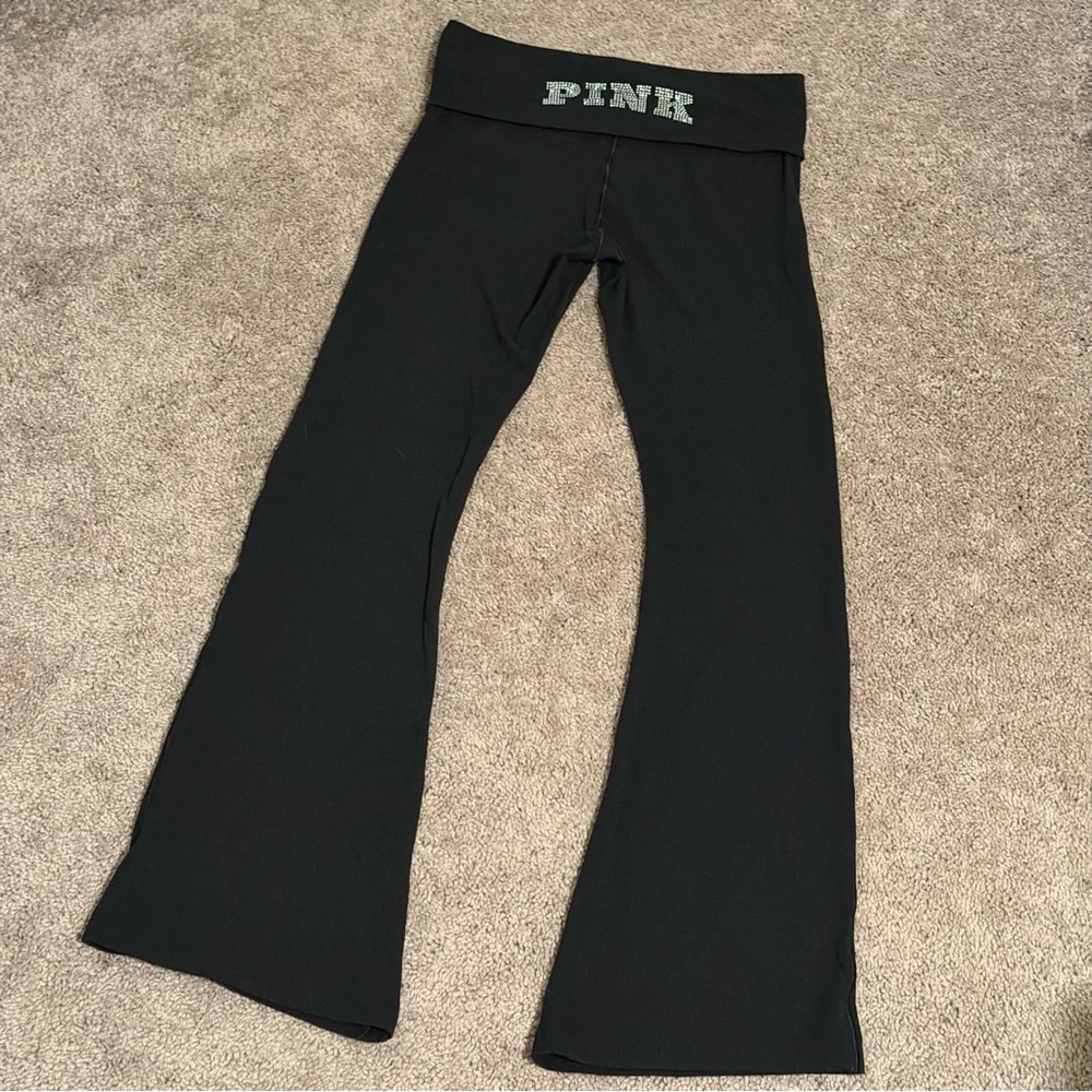PINK Victoria's Secret Black Flare Pants - Picture 3 of 5